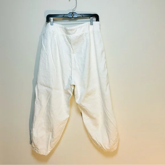 Eileen Fisher White Woman’s Joggers 1X Parachute Pants Utility Draw String Relax - Picture 7 of 8
